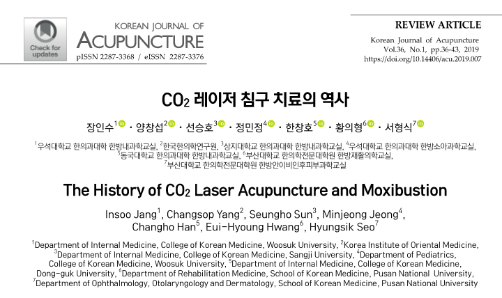 CO2 레이저 침구 치료의 역사